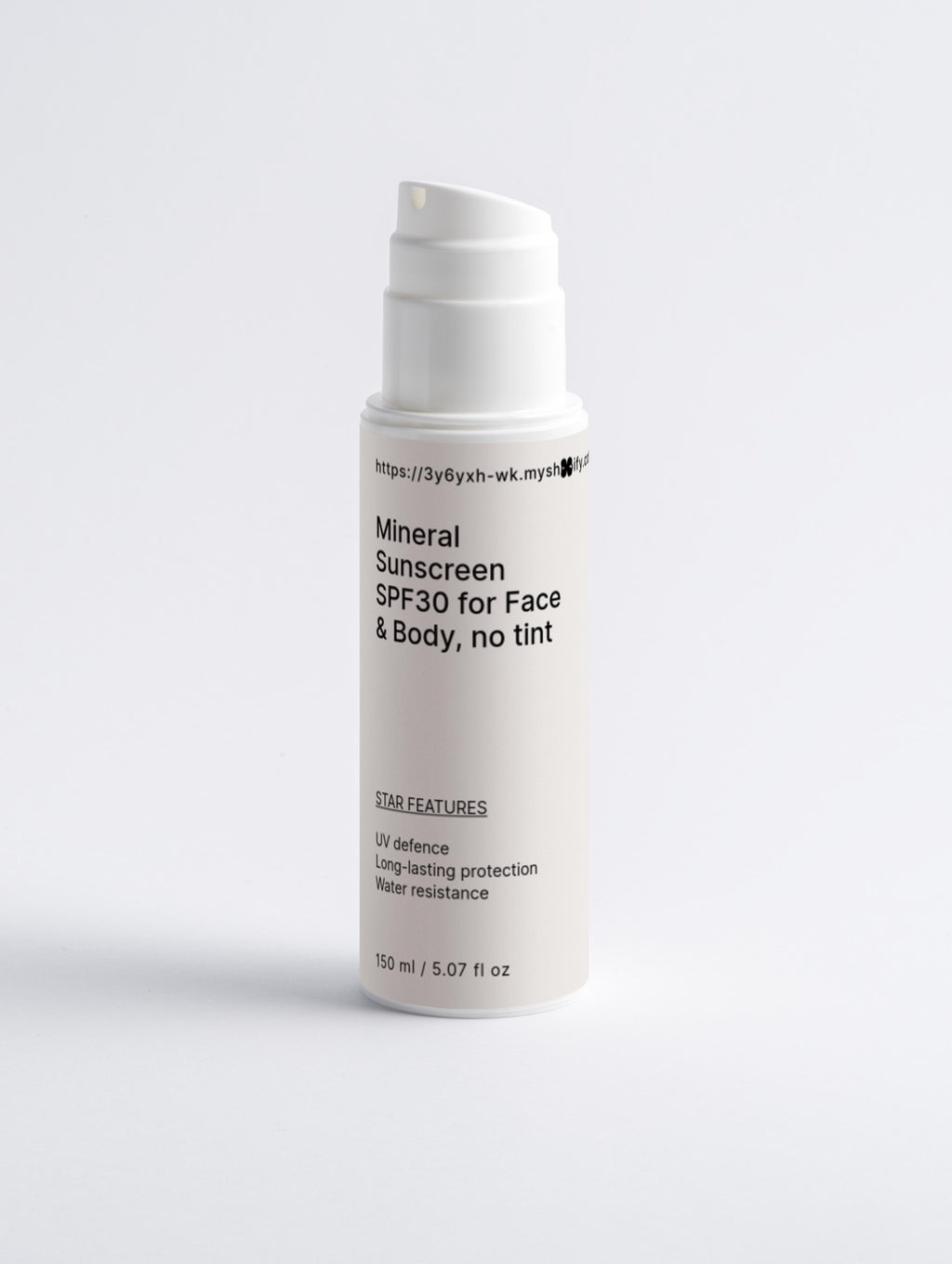 Mineral Sunscreen SPF30 for Face & Body, no tint