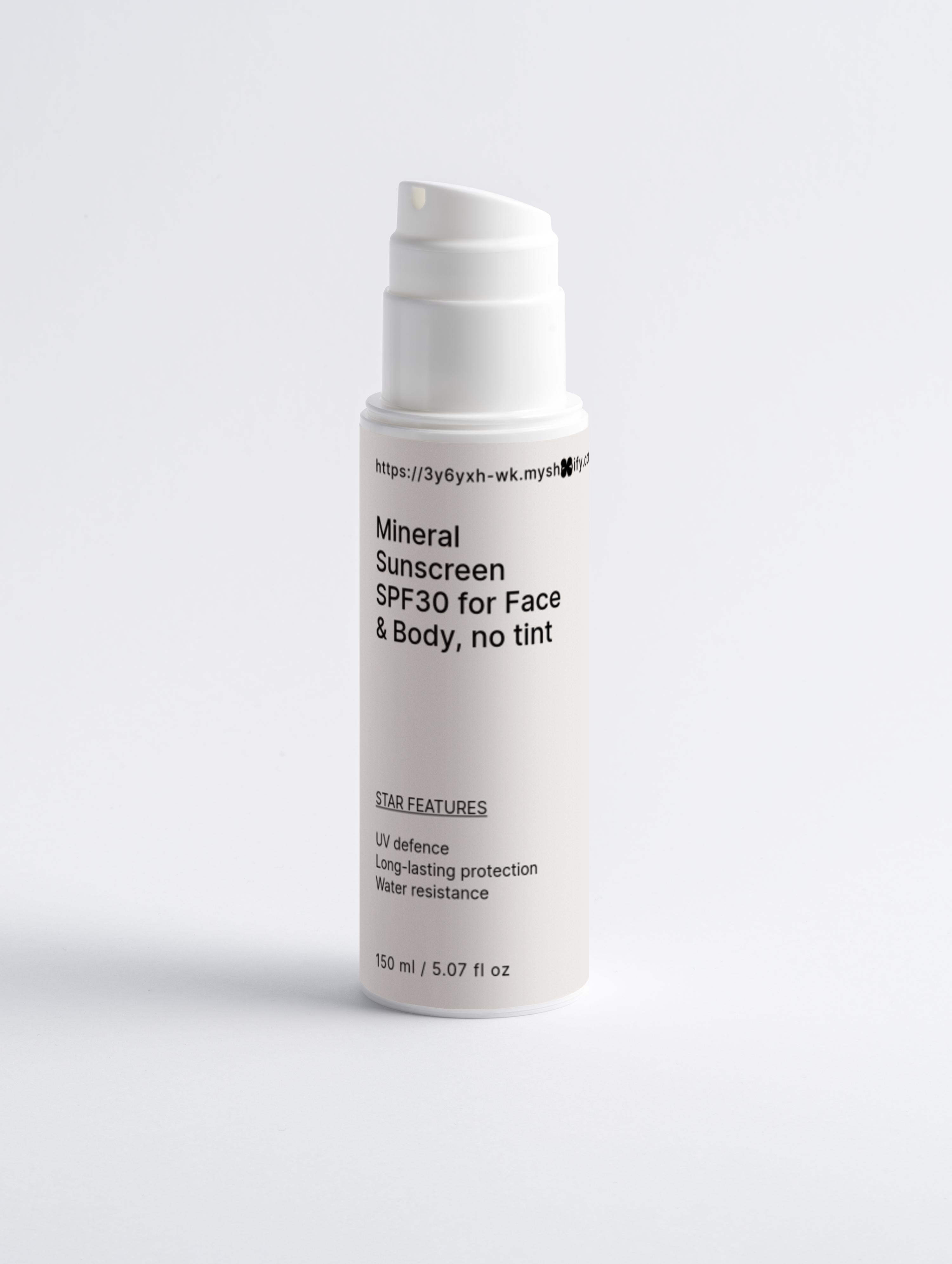 Mineral Sunscreen SPF30 for Face & Body, no tint