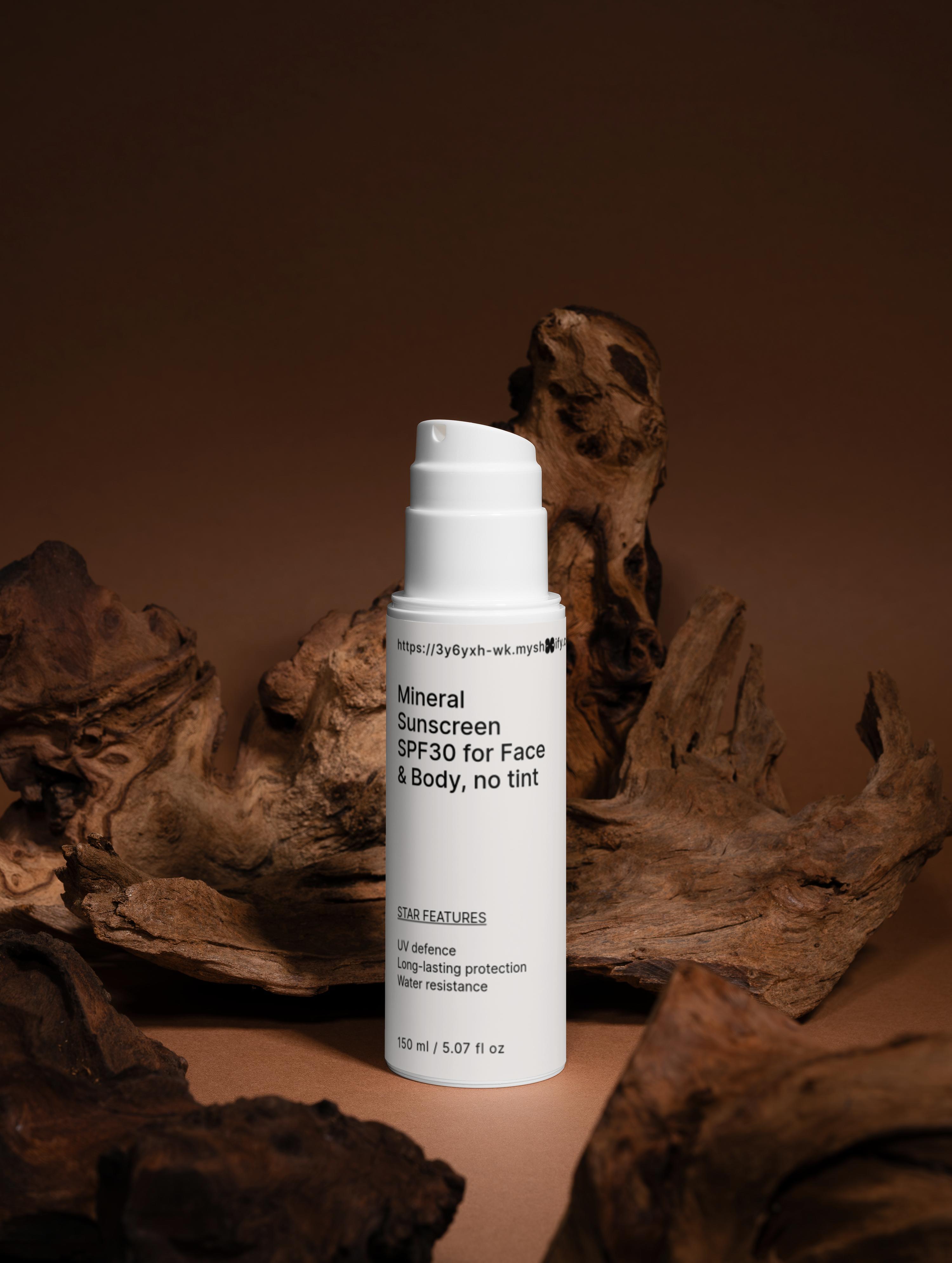Mineral Sunscreen SPF30 for Face & Body, no tint